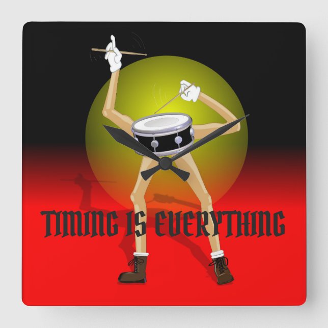 Relógio de parede para bateristas (Frente)