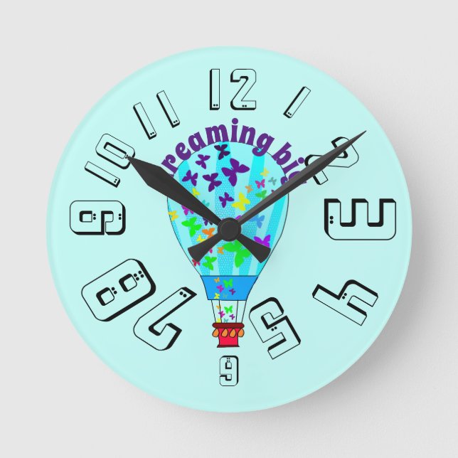 Relógio de parede para salas para crianças (Frente)