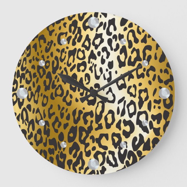 Relógio de Parede Pele de Leopardo (Frente)