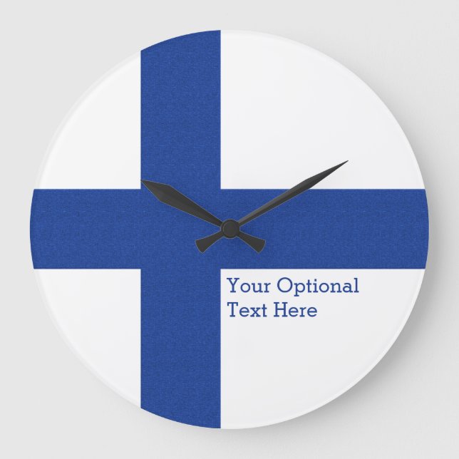 Relógio de parede personalizada da bandeira finlan (Frente)