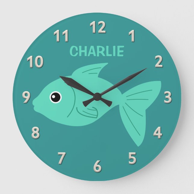 Relógio de parede personalizada de Peixe Cinto (Frente)