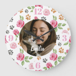 Relógio de Parede Personalizado com Foto para Gata