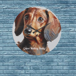 Relógio de Parede Personalizado Dachshund Pet