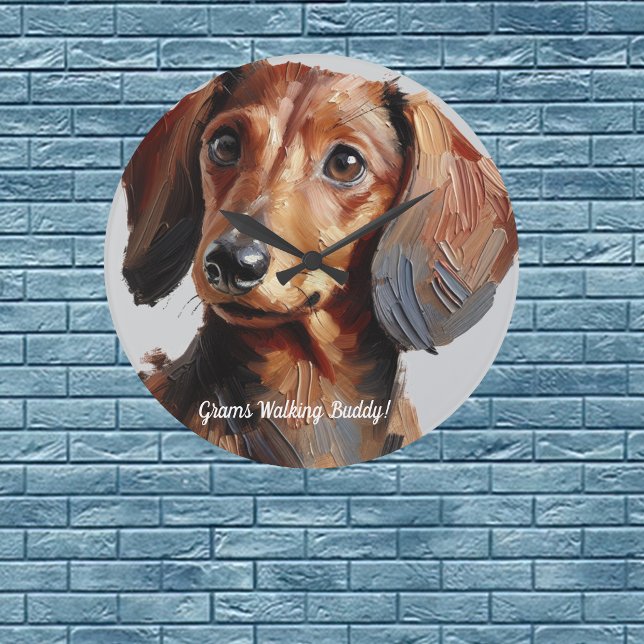 Relógio de Parede Personalizado Dachshund Pet (Criador carregado)