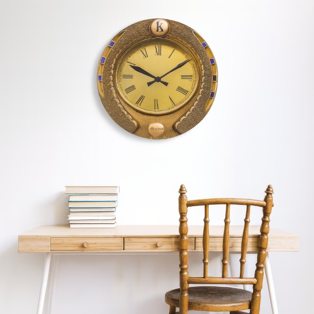 Relógio de Parede Personalizado de Ferradura de Ca (Horseshoe clock on study wall)