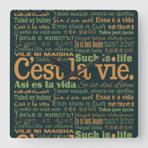 Relógio de parede personalizado do C'est La Vie