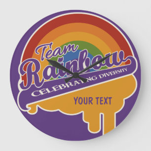 Relógio de parede personalizado do Rainbow