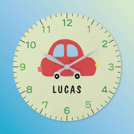 Relógio de Parede Personalizado Infantil Carro Ver