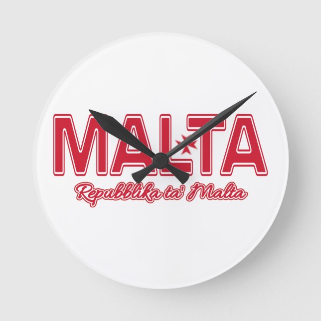 relógio de parede personalizado MALTA (Frente)
