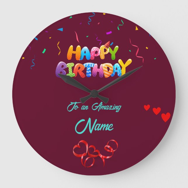 Relógio de Parede Personalizado - Presente Único d (Frente)