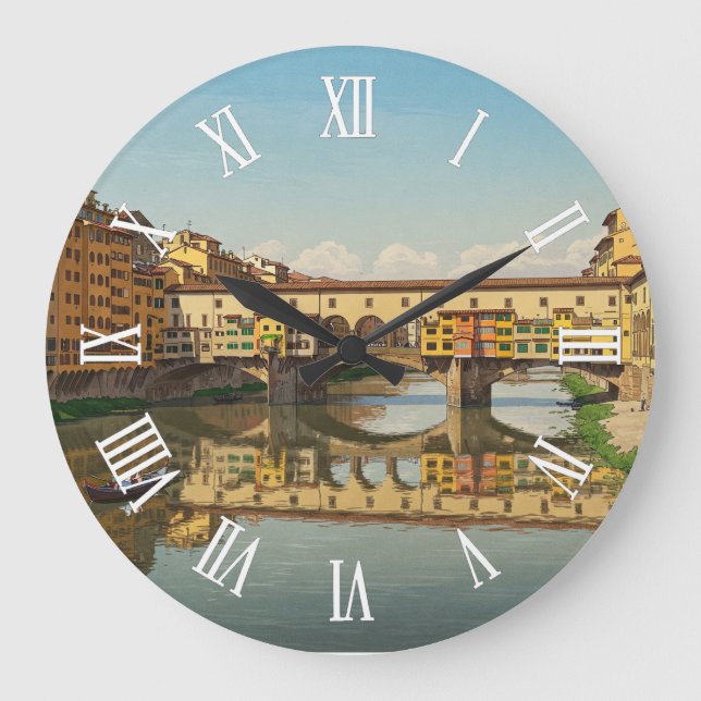 Relógio de Parede Ponte Vecchio Florença Itália (Frente)