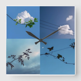 Relógio de parede quadrada mínimo