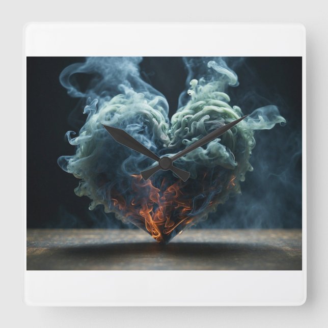 Relógio de Parede Quadrado Amor (Frente)