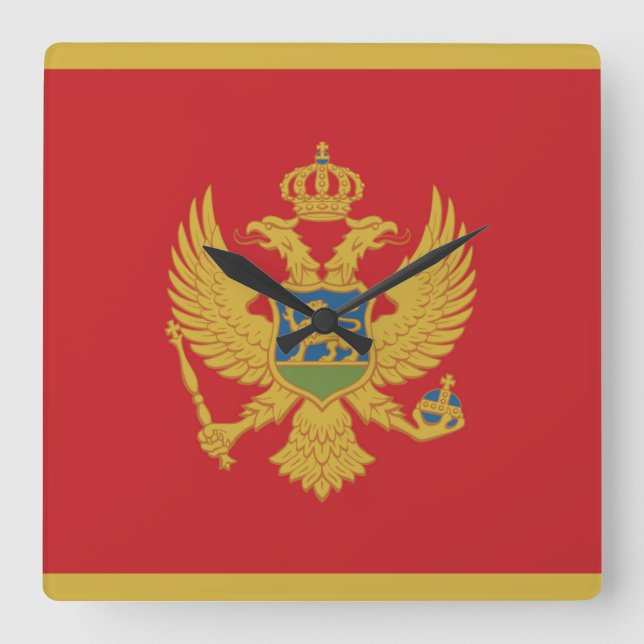 Relógio de Parede Quadrado Bandeira de Chipre (Frente)
