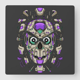 Relógio de Parede Quadrado Cyborg