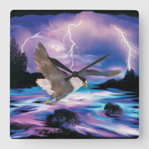 Relógio de Parede Quadrado da Águia