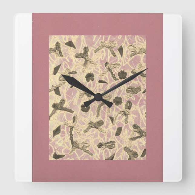 Relógio de Parede Quadrado de Arcos Flutuantes Inc (Frente)