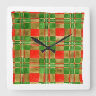 Relógio de Parede Quadrado de TARTAN GREGOR MAC