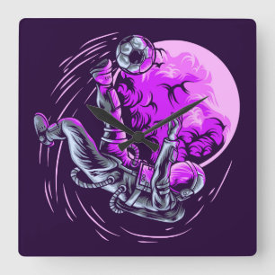 Relógio de Parede Quadrado do Astronauta