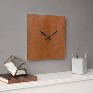 Relógio de Parede Quadrado em Gesso Veneziano Lara