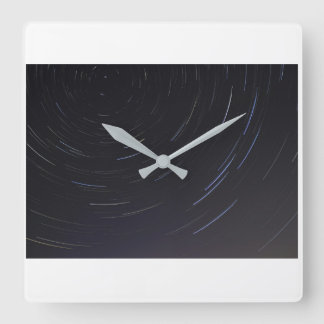 Relógio de Parede Quadrado Estrela Espiral