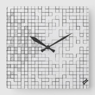 Relógio de Parede Quadrado Grid Locked