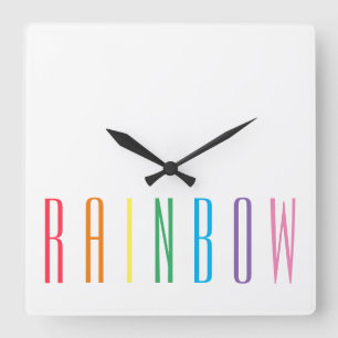 Relógio de Parede Quadrado RAINBOW