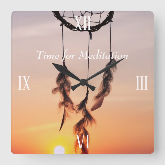 Relógio de Parede Quadrado Sol Rosa Rosa-Rosa-Sol  (Frente)