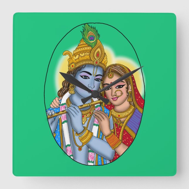 Relógio de Parede Radha Krishna (Frente)