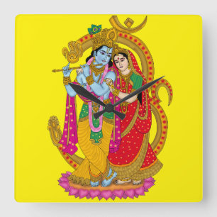 Relógio de Parede Radha Krishna