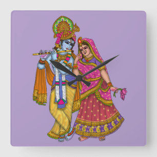 Relógio de Parede Radha Krishna