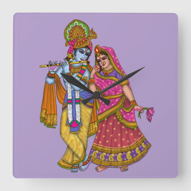 Relógio de Parede Radha Krishna (Frente)