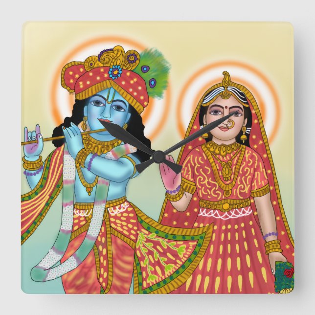 Relógio de Parede Radha Krishna (Frente)