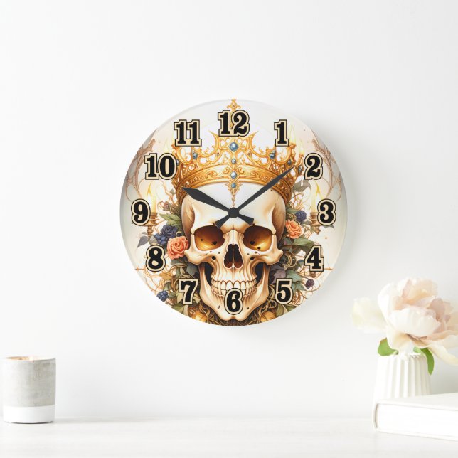 Relógio de Parede Real King Skull (Lar)