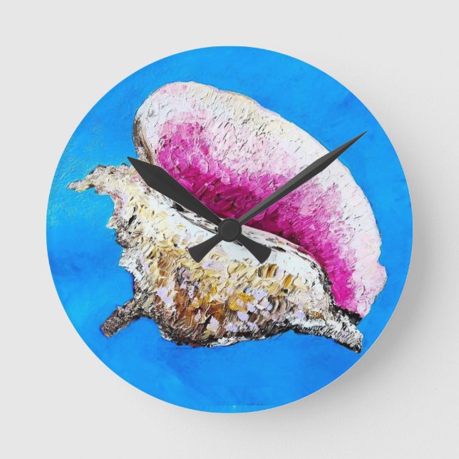 Relógio de Parede Redonda Conch Shell (Frente)