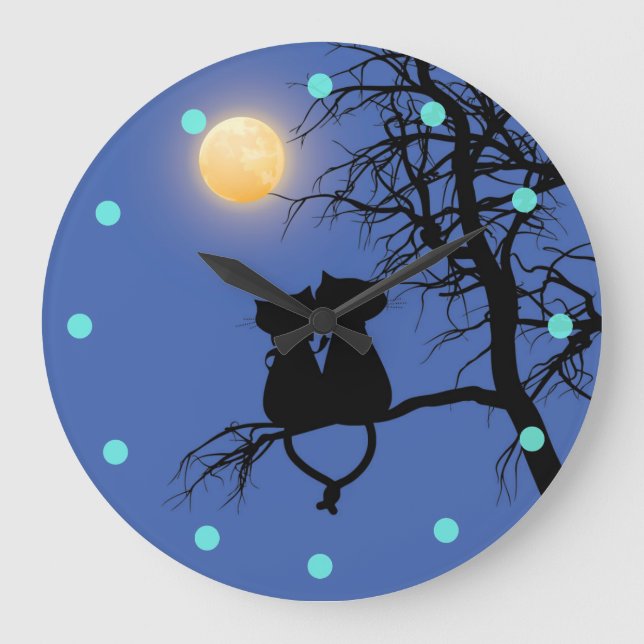 Relógio de Parede Redonda de Dois Amantes (Frente)