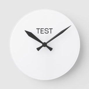 Relógio de Parede Redonda de Teste