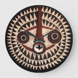 Relógio de Parede Redondo Máscara Africana - Decor