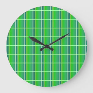 Relógio de Parede Retro Xadrez Verde