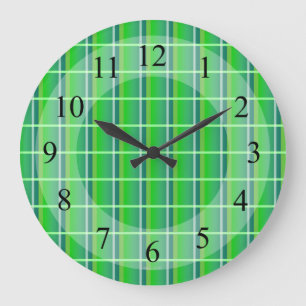 Relógio de Parede Retro Xadrez Verde