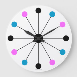 Relógio de Parede Retroativa do Mod 1960s