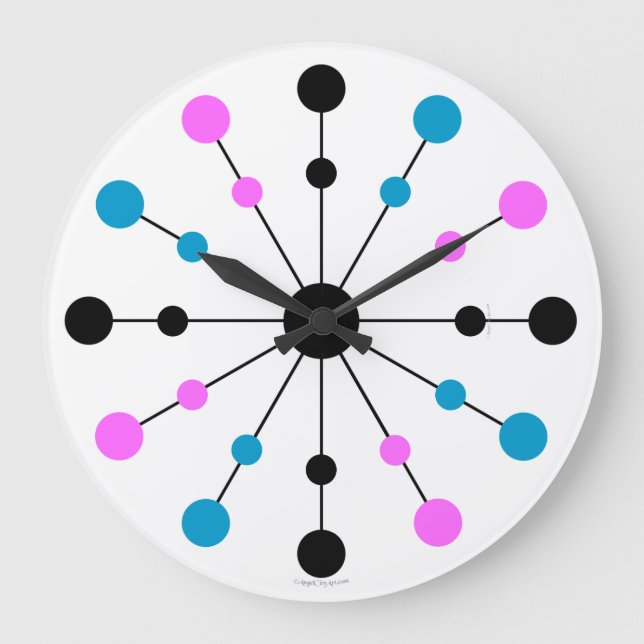 Relógio de Parede Retroativa do Mod 1960s (Frente)
