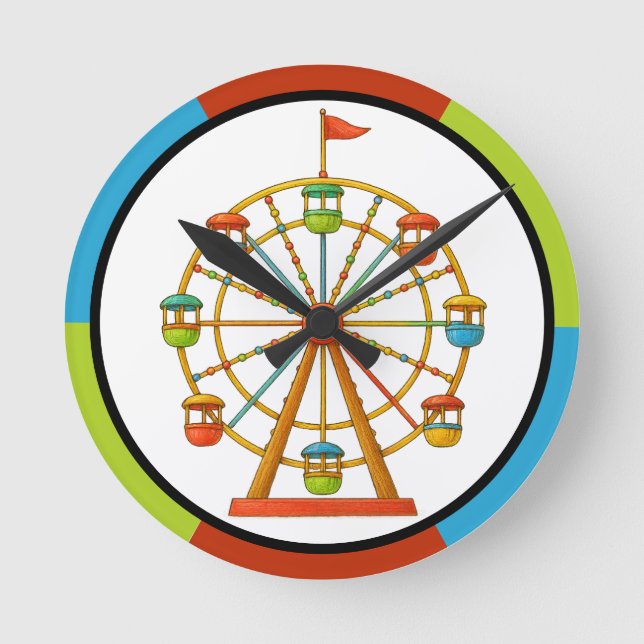 Relógio de Parede Roda Gigante de Circo (Frente)