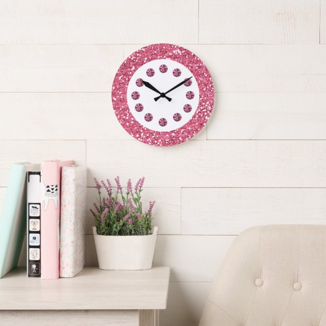 Relógio de Parede Rosa (Sala de leitura)