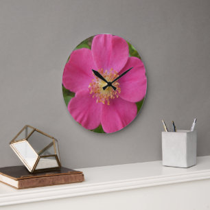 Relógio de Parede Rosa Rosa Brilhante