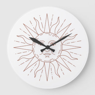 Relógio de Parede Rosto de Sol Celestial