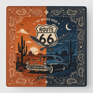 Relógio de Parede Route 66 Desert Night