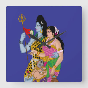 Relógio de Parede Shiv Parvati
