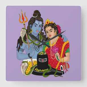 Relógio de Parede Shiva Parvati