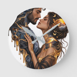 relógio de parede silencioso casal decoração